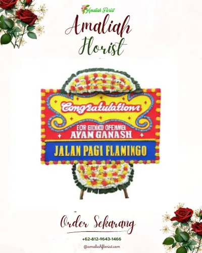 Bunga Papan Congratulation di Panggung